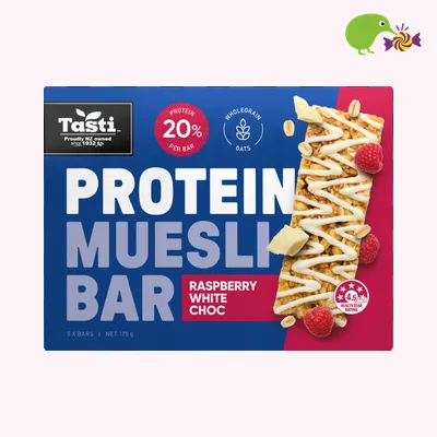 Tasti Raspberry White Choc Protein Muesli Bar