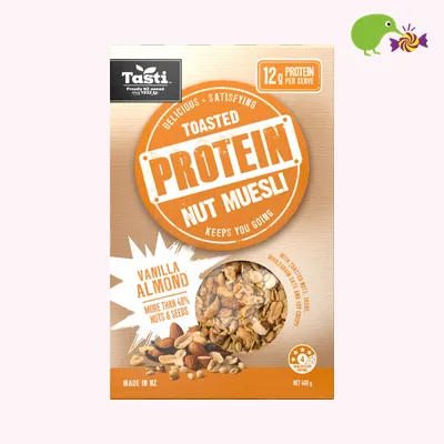 Tasti Vanilla Almond Toasted Protein Nut Muesli