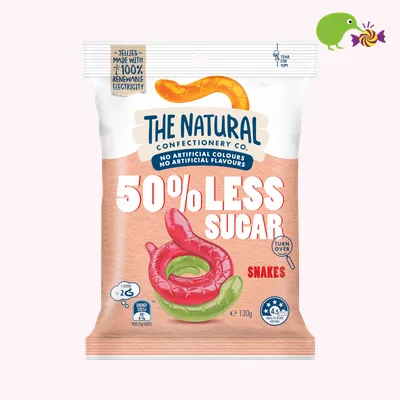 The Natural Confectionery Co. 50% Less Sugar Snakes