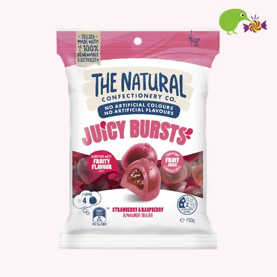 The Natural Confectionery Co. Strawberry & Raspberry Juicy Bursts