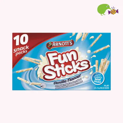 Arnott's Funsticks Vanilla Flavour Rolled Wafer Snack Pack