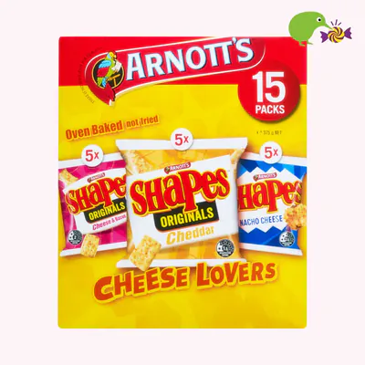 Arnott's Shapes Cheese Lovers Multi Pack