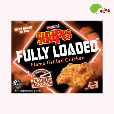 Arnott's Shapes Fully Loaded Flame Grilled Chicken Flavoured Biscuits