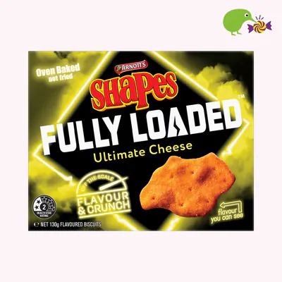 Arnott's Shapes Fully Loaded Ultimate Cheese Flavoured Biscuits