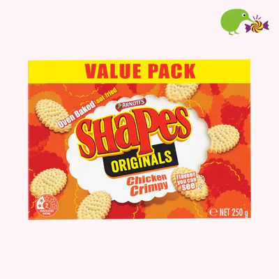 Arnott's Shapes Originals Chicken Crimpy Crackers