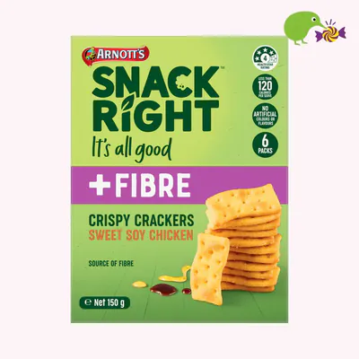 Arnott's Snack Right Sweet Soy Chicken Crispy Crackers