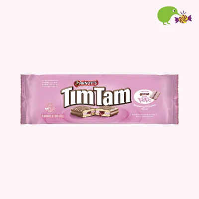 Arnott's Tim Tam Iced Vovo Raspberry & Coconut Chocolate Biscuits