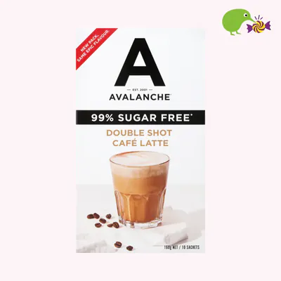 Avalanche 99% Sugar Free Double Shot Cafe Latte Coffee Sticks