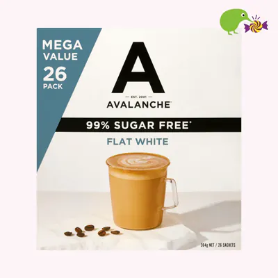 Avalanche 99% Sugar Free Flat White Coffee Sachets