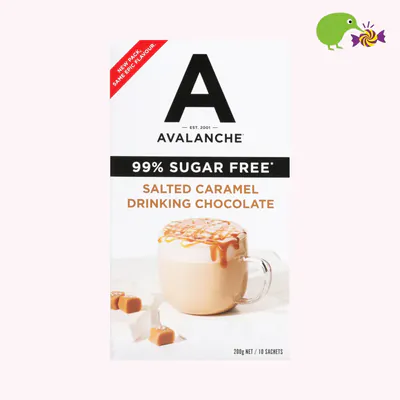 Avalanche 99% Sugar Free Salted Caramel Drinking Chocolate Sticks