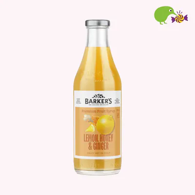 Barker's Lemon Honey & Ginger Premium Fruit Syrup