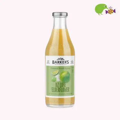 Barker's NZ Lime With Elderflower Pressed Fruit Syrup
