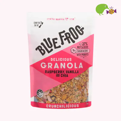 Blue Frog Raspberry Vanilla And Chia Granola