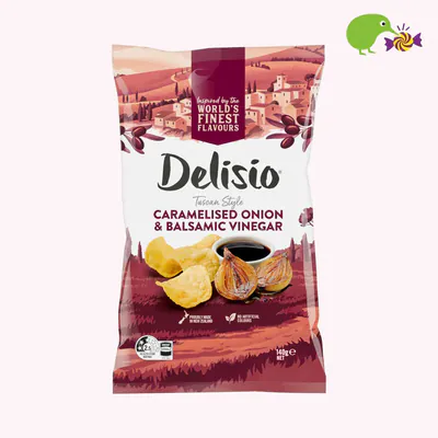 Bluebird Delisio Tuscan Style Caramelised Onion & Balsamic Vinegar Potato Chips