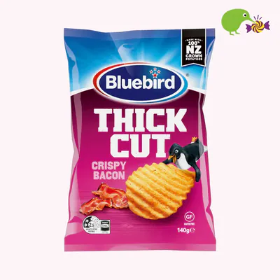 Bluebird Thick Cut Crispy Bacon Potato Chips