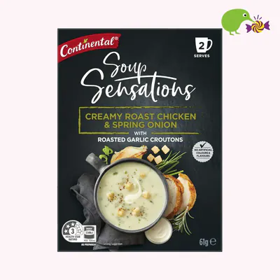 Continental Sensations Creamy Roast Chicken & Spring Onion With Roasted Garlic Croutons Soup