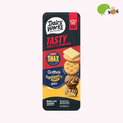 Dairyworks Tasty Cheese & Griffin's Snax Crackers & Sqiggles Bites