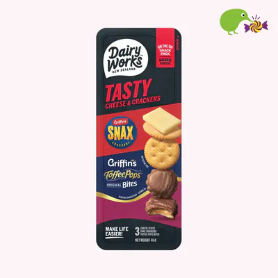 Dairyworks Tasty Cheese & Griffin's Snax Crackers & Toffee Pop Bites