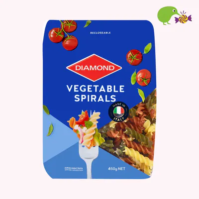 Diamond Vegetable Spirals Pasta