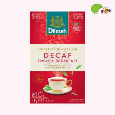Dilmah Decaf English Breakfast Tagged 20 Teabags