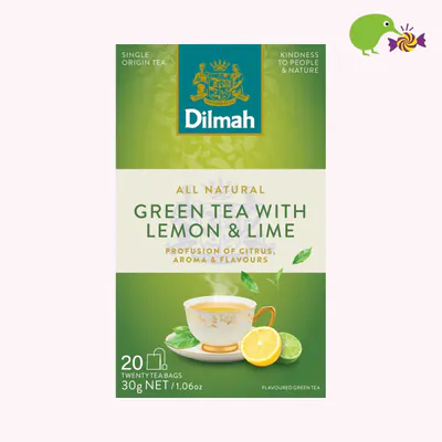 Dilmah DILMAH Green Tea Tea Bags Green Tea with Lemon & Lime 20s 30g