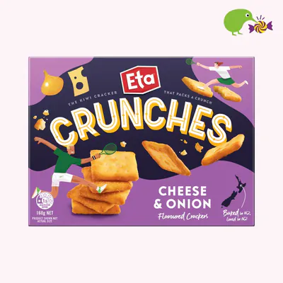 Eta Crunches Cheese & Onion Flavoured Crackers