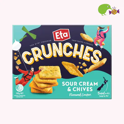 Eta Crunches Sour Cream & Chives Flavoured Crackers