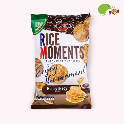 Everytime Rice Moments Honey & Soy Flavour Thick Rice Crackers