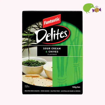 Fantastic Delites Sour Cream & Chives Rice Snacks