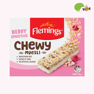 Flemings Chewy Berry Smoothie Muesli Bar