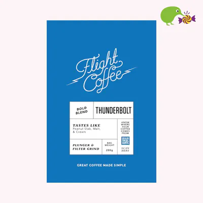 Flight Coffee Thunderbolt Bold Blend Plunger & Filter Grind Coffee