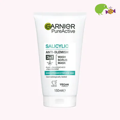 Garnier Pure Active 3 In 1 Wash Scrub & Mask