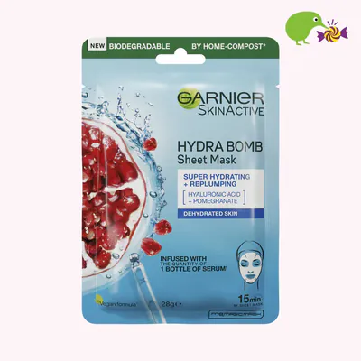 Garnier SkinActive Pomegranate + Hyaluronic Acid Hydra Bomb Tissue Mask