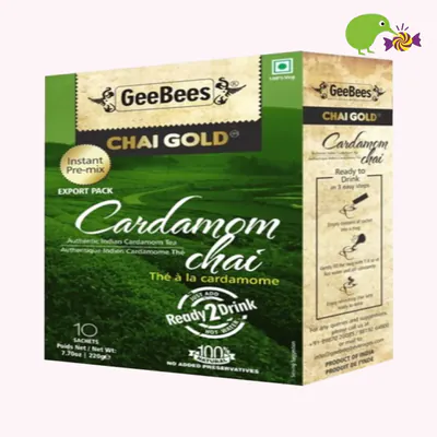 GeeBees Chai Gold Cardamom Sweetened Instant Pre-Mix Chai Tea