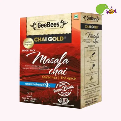 GeeBees Chai Gold Masala Unsweetened Instant Pre-Mix Spiced Tea