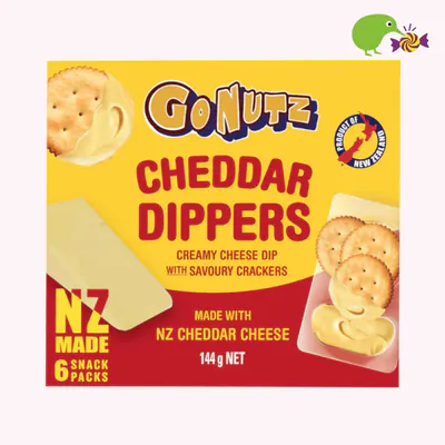 Gonutz Cheddar Dippers Creamy Cheese Dip with Savoury Crackers