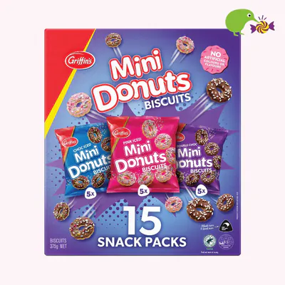 Griffin's Mini Donuts Biscuits Snack Packs