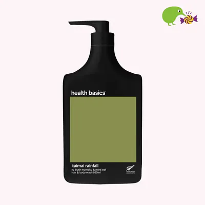 Health Basics Kaimai Rainfall NZ Bush Mamaku & Mint Leaf Hair & Body Wash