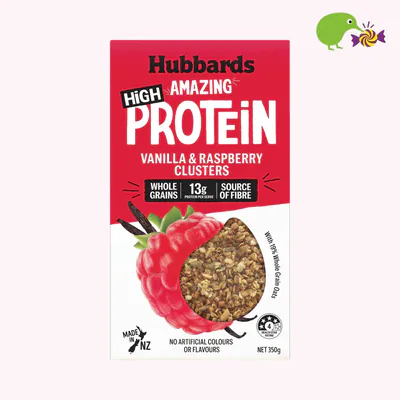 Hubbards Amazing High Protein Vanilla & Raspberry Clusters