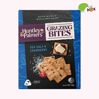 Huntley & Palmers Grazing Bites Sea Salt Cranberry Crackers
