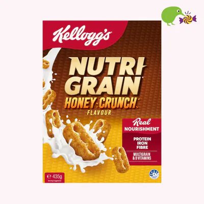 Kellogg's Nutri-Grain Honey Crunch Flavour Breakfast Cereal