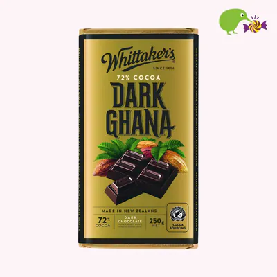 Whittaker's Dark Ghana 72% Cocoa Dark Chocolate Block