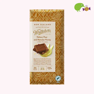 Whittaker's Nelson Pear & Manuka Honey Chocolate Block
