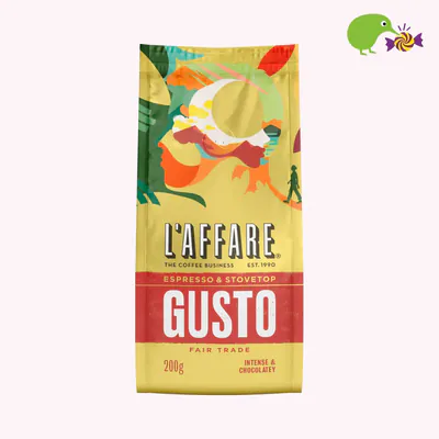 L'affare Gusto Espresso & Stovetop Fair Trade Organic Coffee
