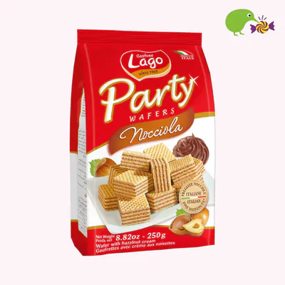 Lago Hazelnut Party Wafers