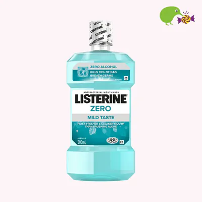 Listerine Zero with Fluoride Clean Mint Antibacterial Mouthwash