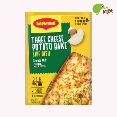 Maggi Side Dish Three Cheese Potato Bake Recipe Base Sachet