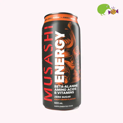 Musashi Zero Sugar Fruit Crush Flavour Energy Drink