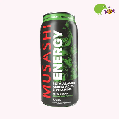 Musashi Zero Sugar Green Apple Flavour Energy Drink