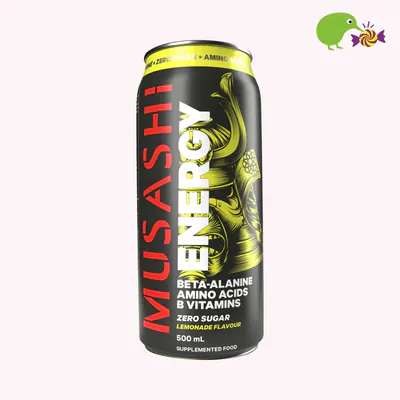 Musashi Zero Sugar Lemonade Flavour Energy Drink